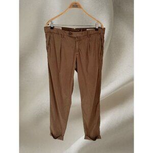 Myths Size 36/28 Pants Brown Cotton Dress Pants Chino Made in Italy